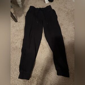 black lululemon scuba sweatpants